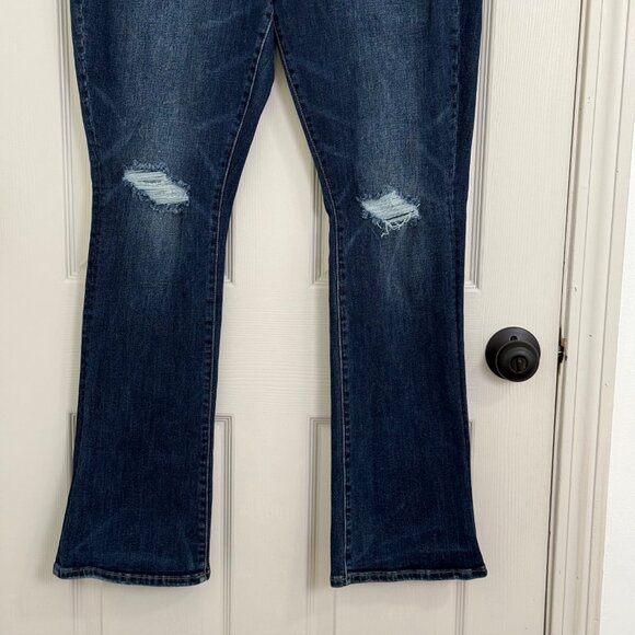 American Eagle Skinny‎ Kick Jeans Womens 20 Long Blue Mid Rise Boho Distressed - Picture 5 of 14